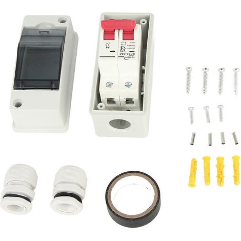 PV-Solar-Trennschalter, Photovoltaik-Schaltungstrennschalter, Miniatur-RV-Sicherungskasten, DC 500 V, IP65, wasserdicht
