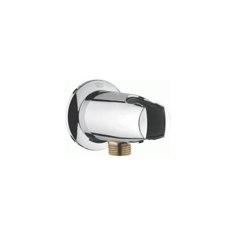 Raccord mural Movario 28406 DN15 antidéflagrant avec support de douche chromé