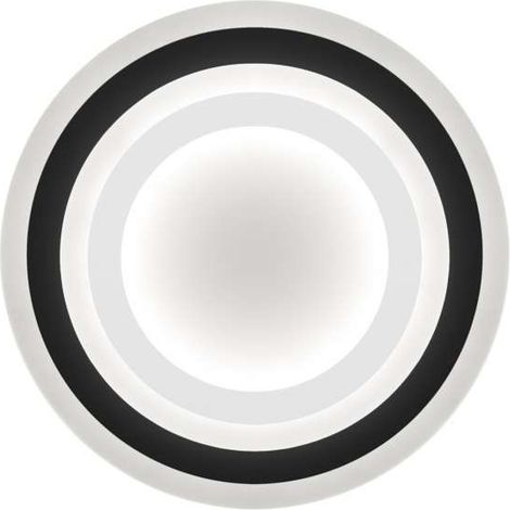Plafón led modelo Galet acabado negro, 5cm(alto) 40cm(ancho) 40cm(fondo) . (1/5)