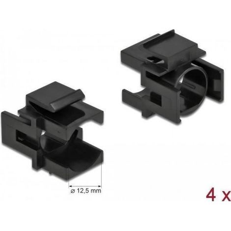 Keystone Cover - Boîtier Modulaire Pour Prises Réseau - Noir - Lot De 4