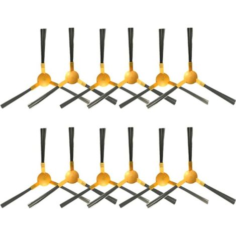Lot de 12 Brosses Latérales Compatibles Aspirateur Robot Netbot X500 X600 Pro S15 (1/4)
