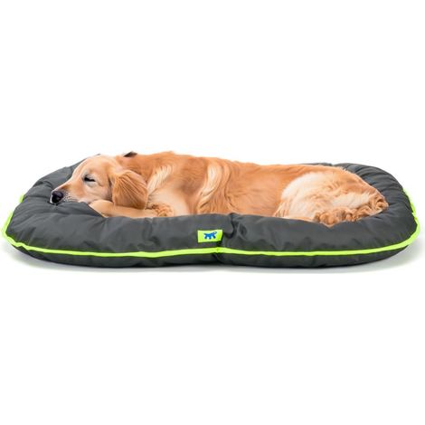 Panier Chien Coussin Chien Grande Taille Tissu anti-rayures Lavable à 30°C. Matelas pour chien imperméable 100 x 70 x 12 cm. Noir (1/5)