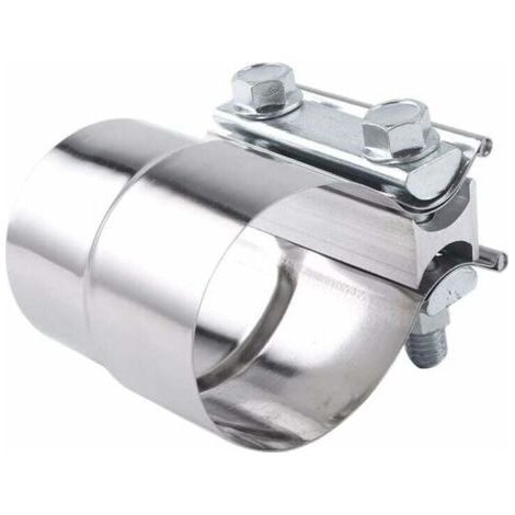 Collier de Tuyau d'échappement Connecteur Tuyau d'échappement Collier Serrage Echappement Raccord Tuyau échappement Manchon Echappement Colliers d'échappement pour Auto,2,5 pouces (1/5)