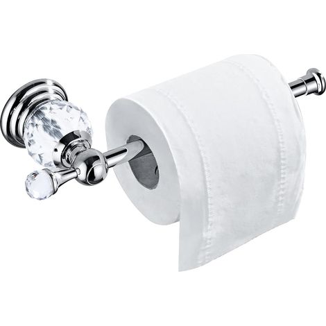 Toilettenpapierhalter aus Kristall, Silber, moderner Halter für Badezimmer, Badezimmerzubehör