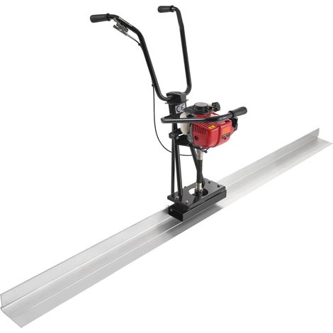 Mophorn Massetto elettrico per calcestruzzo a gas 2445mm Alluminio Bordo dritto 4 tempi Cemento Motore vibrante Maniglie regolabili 6500 giri/min (1/5)