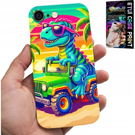 Custodia per iPhone 6/6S - motivo dinosauro su un camion per bambini (1/5)