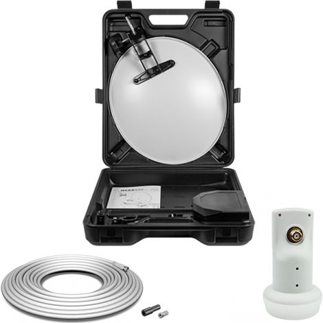 Pack MEGASAT Parabole acier 40cm + LNB Single HDSAT + Câble Coaxial 10m (1/3)