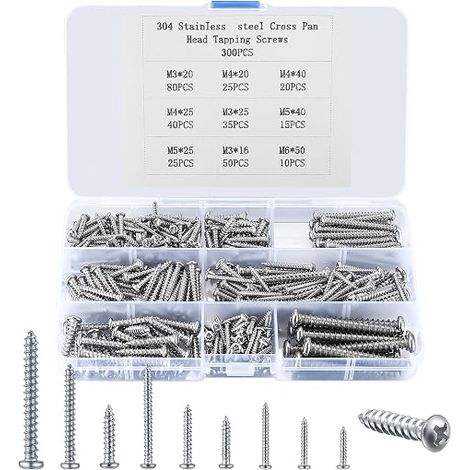 Vis Autotaraudeuses Vis Autoforeuses Vis à Bois Vis pour Plastique Bois Métal - M3, M4, M5, M6 (1/5)