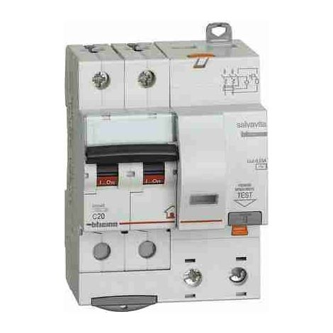 Disjoncteur différentiel bipolaire de type CA BTIGC8230AC20 BTDIN-RS - In = 20 A - Idn = 0,03 A