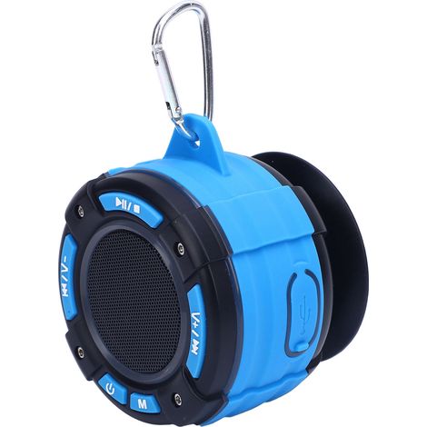 Enceinte de douche Bluetooth IPX7 flottante avec lumières RGB, basses stéréo sans fil, micro et ventouse pour salle de bain, plage, voyage et soirées à la plage. Idéale pour la salle de bain, les fête (1/5)