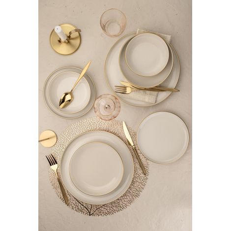 Juego de vajilla Set 100% Porcelana Cream
