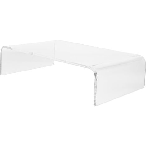 Support d'imprimante en acrylique pour bureau, rehausseur avec forte capacité de charge, support dégagé pour espace de travail à domicile et professionnel (1/5)