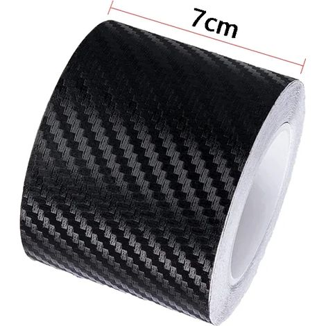(7 cm - 3 m) Film de protection adhésif en fibre de carbone nano pour voiture, seuil de porte et pare-chocs, imperméable, 3/5/7/10 m (1/4)