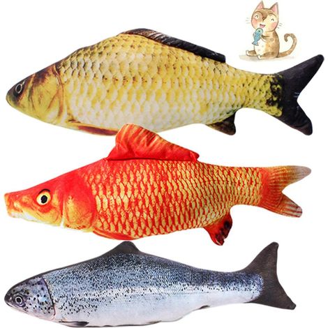 Poisson sauteur électrique jouet chat 3PCS