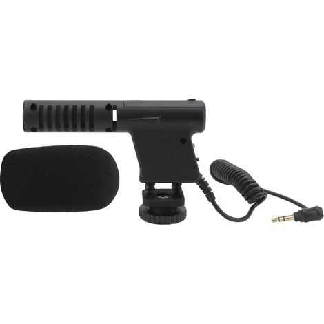 Microphone À Condensateur - Directivité Super Cardioïde - Prise 3,5 mm - Pour Caméra Numérique Et Smartphone - 102 g