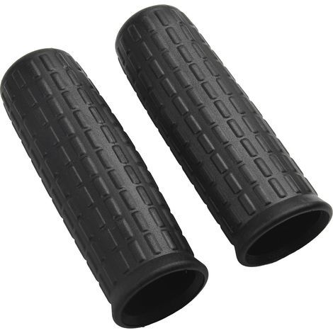 Lot de 2 poignées en Plastique antidérapantes pour brouette, accessoires universels, tubes ronds de rechange pour chariot de cour, noir (114 x 20 mm) (1/3)