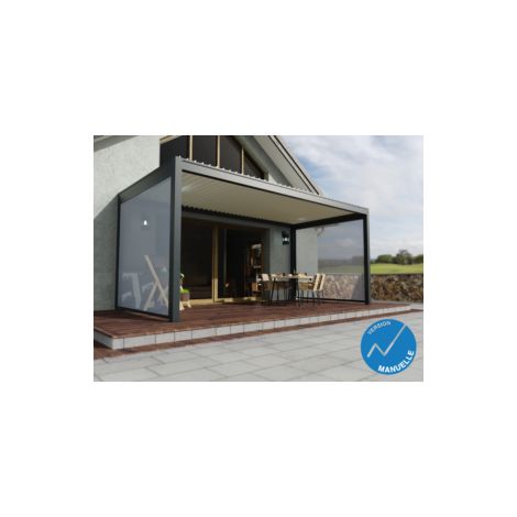 Store Latéral Zippé 3m Anthracite Pour Pergola Bioclimatique Adossée O ORIAL Made in France (1/5)