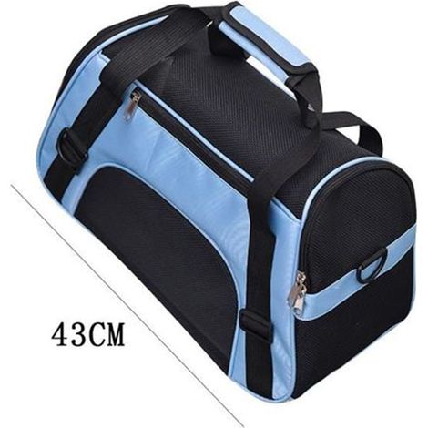 Sac de transport 43x21x30cm Pet Bag Bleu Transport du chat S Sac pour animaux de compagnie our petit chat, chaton, chiot, petit chien (1/4)