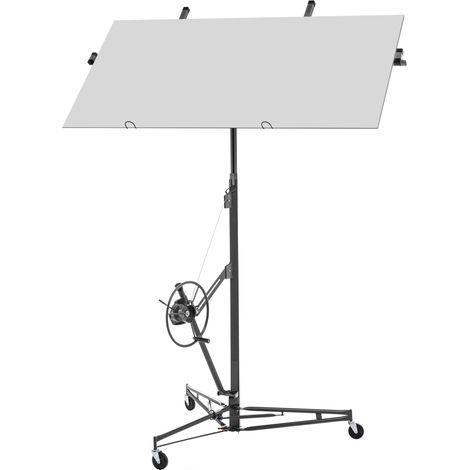 Sollevatore pieghevole per cartongesso 68 kg 180-470 cm inclinazione 60° grigio (1/5)