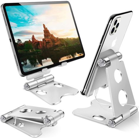 Support Téléphone - Support Tablette - Réglable Universel - Pour Appareils 3,5 À 10 Pouces - Avec Trou de Chargement - Angle Double - 1 Pièce (1/5)