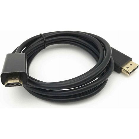 Cable Adaptateur DisplayPort Vers MI - 1,83 M - 4K 30 Hz - Bande Passante 18 Gbps - Connecteurs Dorés - Pour Ordinateur Vers Écran TV Projecteur (1/5)