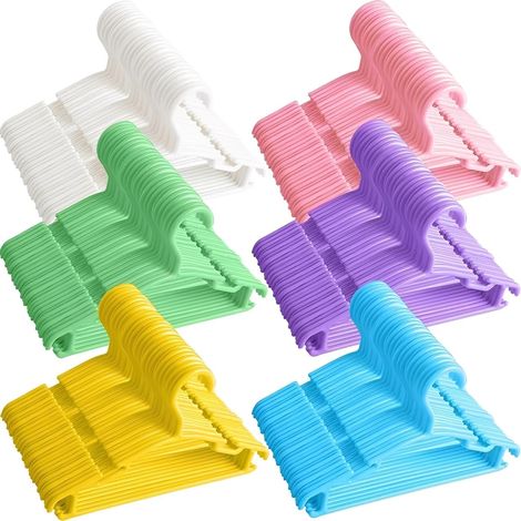 Cintres Bébé - 10 5 x 6 Pouces - En Polypropylène - Antidérapants - Gain de Place - Lot de 100 (1/5)