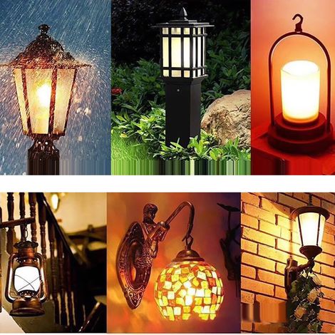 Ampoule LED à flamme vacillante E27, 3 modes, SMD2835, lampe d'ambiance, fête et anniversaire (1/5)