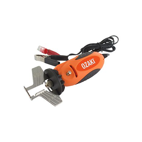Affuteuse électrique Portative Moteur 12v Avec Connexion Par Pinces Crocodiles. Livré Avec Jauge D'angle D'affutage Et 3 Pierre