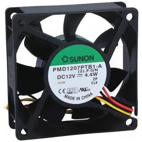 Ventilatore 12vdc 70x70x25mm 4,4w 3 fili sfere Pmd1207ptb1f