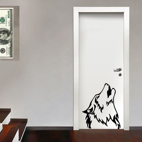 WOLF - Adesivo murale wall sticker in vinile 55x65 cm - Colore: nero (1/2)