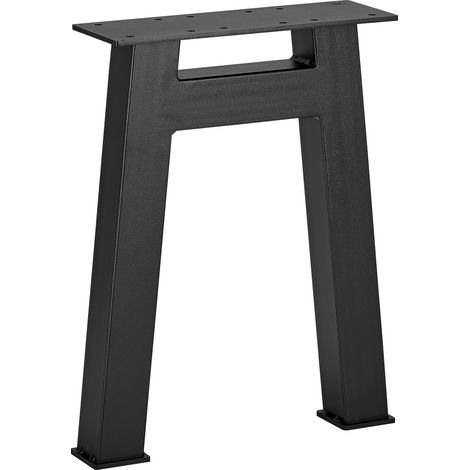 Bankgestell H-Form Stahl schwarz matt Profil: 50 x 50 mm Höhe: 420 mm Tiefe: 305 mm Tischgestell Bankuntergestell Kufengestell von SOTECH (1/5)