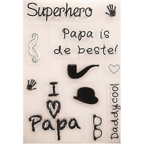Ich liebe Papa – Klarer Silikonstempel für DIY-Alben, Scrapbooking, Fotokarten und mehr