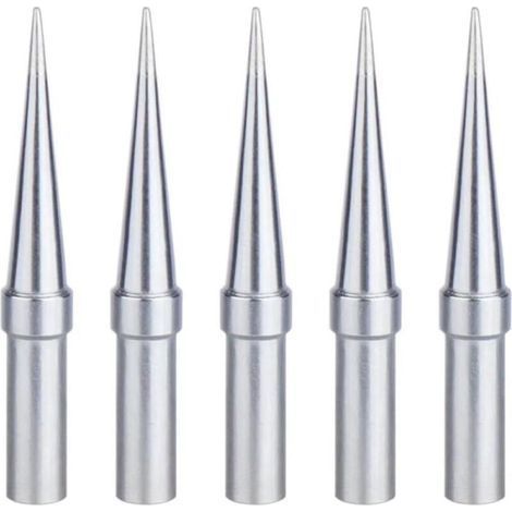 Soldering Tip, 5 Pieces Conico Soldering Iron Tip 0.4mm Replacement, Nickel Plated Copper Soldering Tips, Applicable for Weller WESD51 WES51 WES50 (1/5)