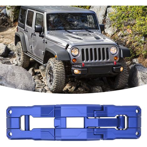 Hochleistungsfähige, klappbare Türscharniere aus Aluminium, klappbare Trittbretter, für Jeep Wrangler JK JKU JL JLU 2007-2021, blau. (1/5)