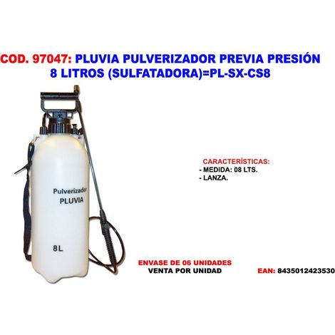 Pluvia PL-SX-CS8 Spruzzatore a prepressione da 8 litri