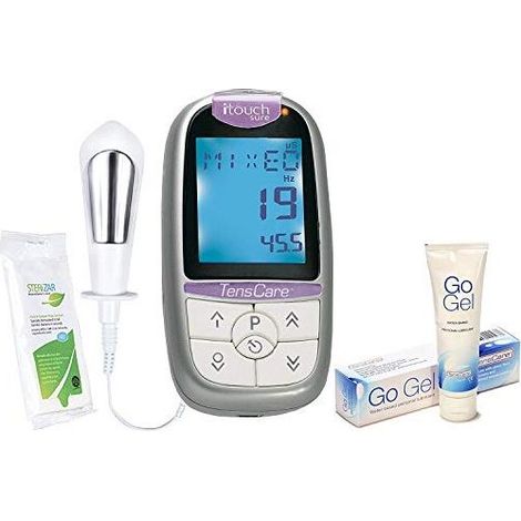 Tenscare K-ITS-GO iTouch Sure Apparecchio per Pavimento Pelvico 4 Programmi Preimpostati con Sonda Vaginale e Go Gel 100ml colore Bianco (1/2)