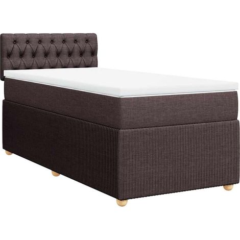 Maison Exclusive - Boxspringbett mit Matratze Dunkelbraun 90x190