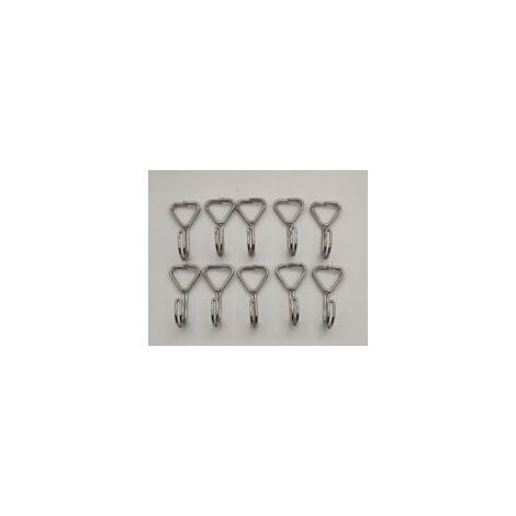 Set di 10 ganci a spirale, ganci di tensione in acciaio inox, ganci elastici, ganci di tensione elastici, per tende, biciclette, fissaggio bagagli, ganci di fissaggio