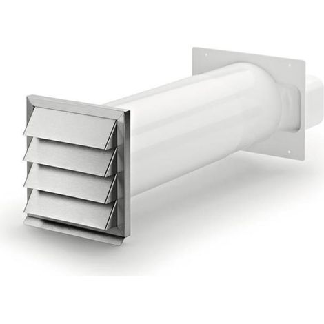 Naber COMPAIR System Ø 150 Klima-E flow 150 Mauerkasten, weiß/Edelstahl (1/2)