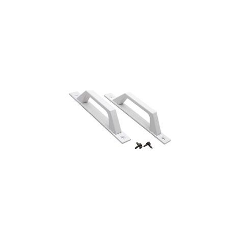 Poignée de porte en alliage d'aluminium avec poignée de porte de cuisine en aluminium et plastique montée sur verre (1/5)