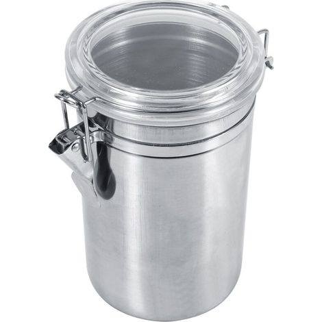 Boîte de conservation alimentaire en acier inoxydable pour la cuisine, bouteille, pot à sucre, thé, grains de café (XL) (1/4)