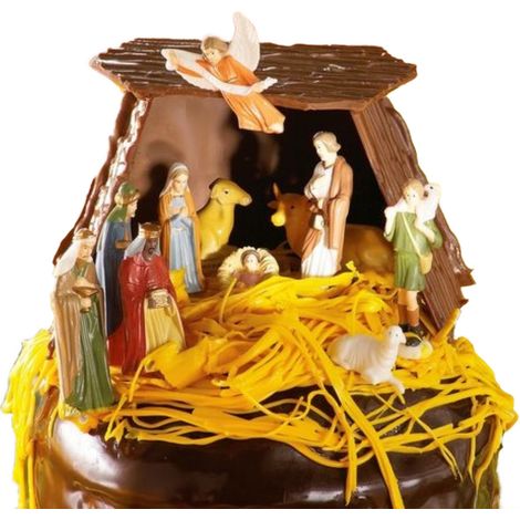 Figuras de la Sagrada Familia para el belén navideño, 11 piezas.
