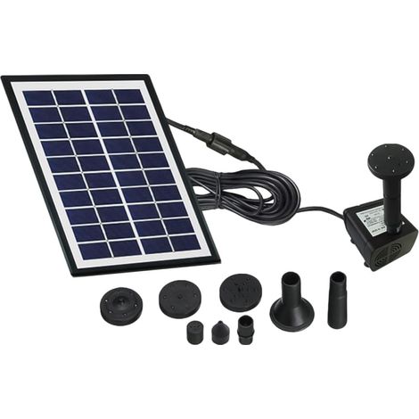 Fontaine Solaire Flottante 4W pour Jardin et Bassin Pompe à Eau pour Fontaine Solaire Circulation et Aération de L'Eau Extérieure Décoration d'Étang Écologique et Autonome