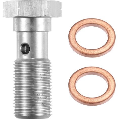Boulon Banjo Turbo Frein M12x1.0 Pour Système De Freinage Couleur Argenté, Or, Longueur 31mm, Filetage M12x1.0, Diamètre Interne Rondelle 10mm, Tête 16mm, Pour Turbo (1/5)