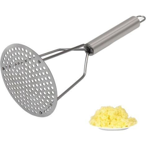 Presse-purée, outil de cuisine intégré robuste en acier inoxydable pour pommes de terre, avocats, haricots, Fruits et légumes (1/5)