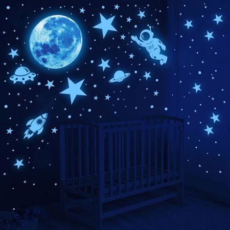531 Pièces Autocollants Planètes Phosphorescentes Etoiles Phosphorescentes Plafond pour Bébé Enfants Fille Garcon Chambres (1/5)