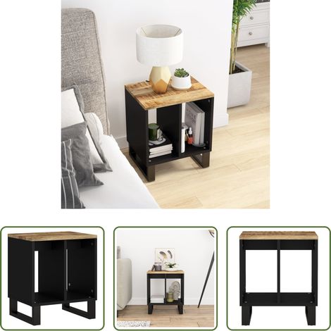 Rangement - Table d'appoint 40x31x46 cm Bois de manguier et d'ingénierie (1/5)
