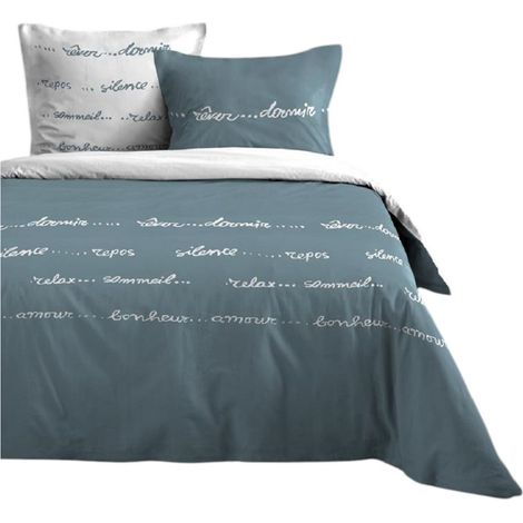 Housse de couette + taies 240x220cm Reverie Zen (1/2)