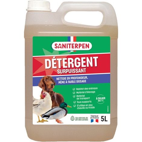 Détergent surpuissant pour carrelage 5L – Nettoyage intensif – Élimination des taches tenaces – Pour chantiers humides – Action Pin