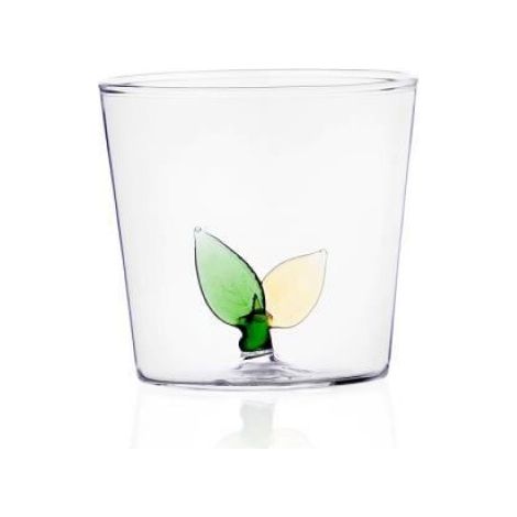 Verre À Eau - Verre En Borosilicate - Hauteur 8 Cm Diamètre 8,5 Cm - Fait Main Au Chalumeau - 1 Pièce